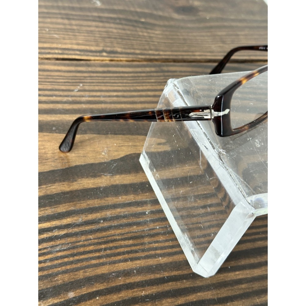Persol Tortoiseshell Rectangular Eyeglasses frames only - Picture 3 of 7